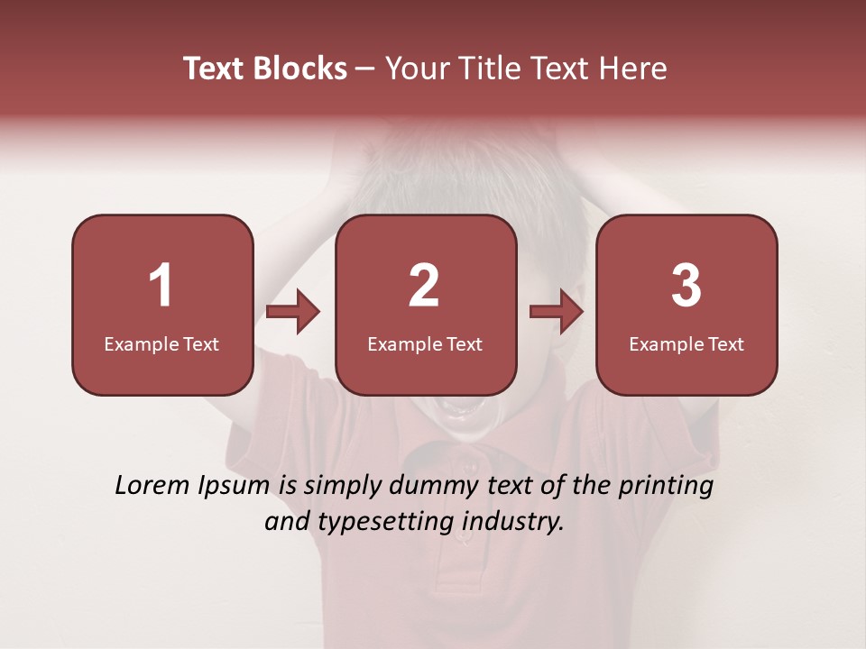 A Young Boy With His Hands On His Head PowerPoint Template