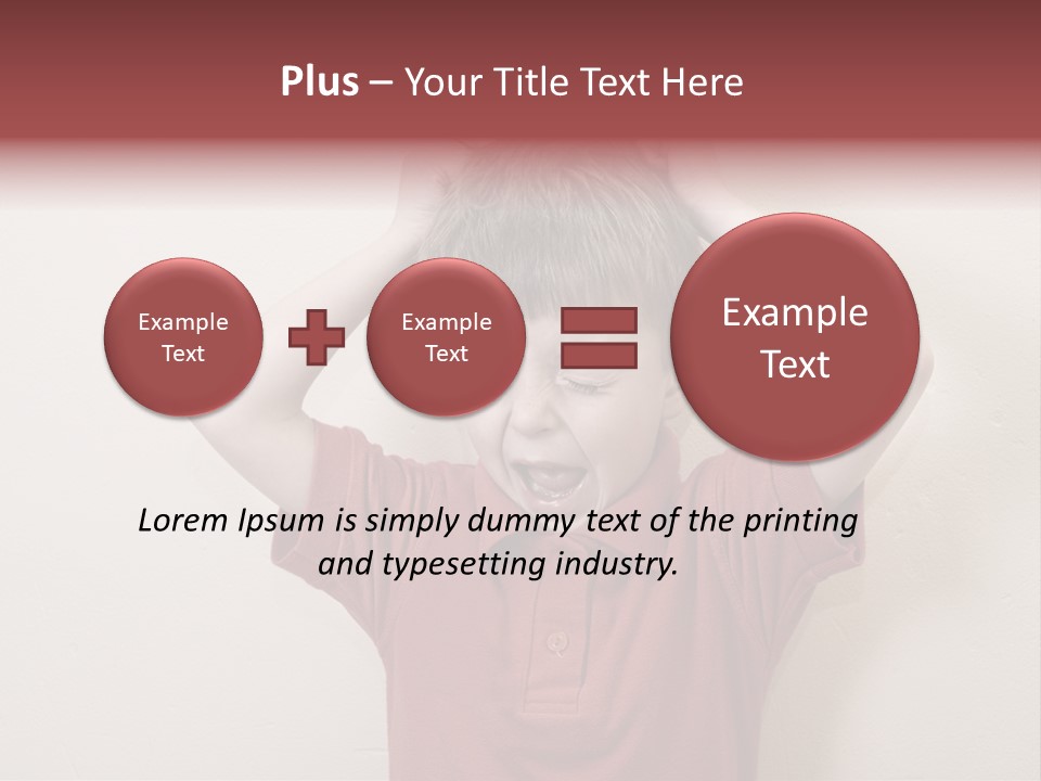 A Young Boy With His Hands On His Head PowerPoint Template