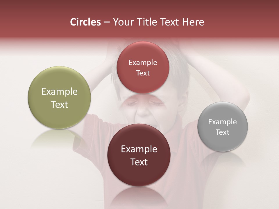 A Young Boy With His Hands On His Head PowerPoint Template