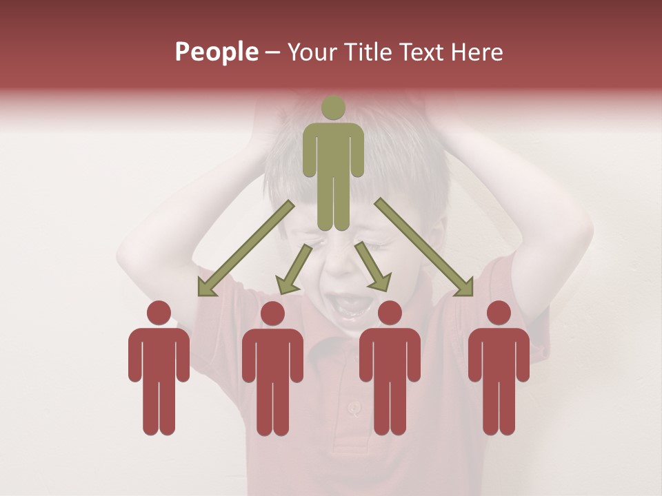 A Young Boy With His Hands On His Head PowerPoint Template