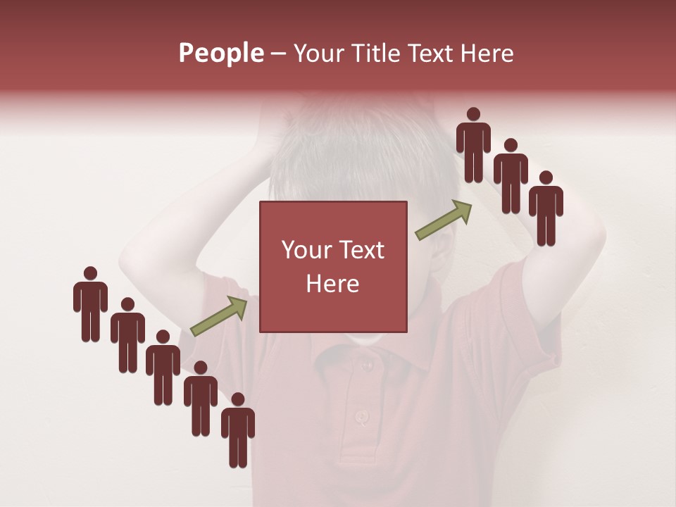A Young Boy With His Hands On His Head PowerPoint Template