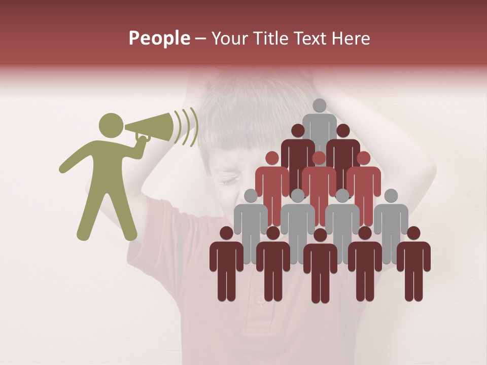 A Young Boy With His Hands On His Head PowerPoint Template