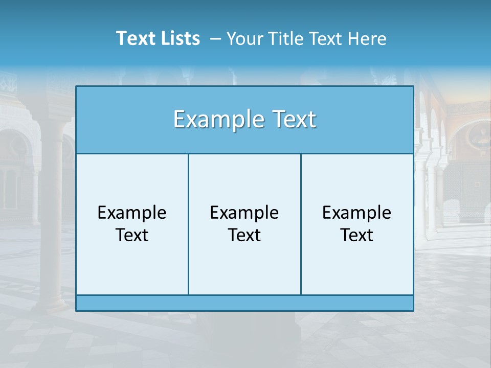 A Courtyard With Columns And A Fountain In The Middle PowerPoint Template