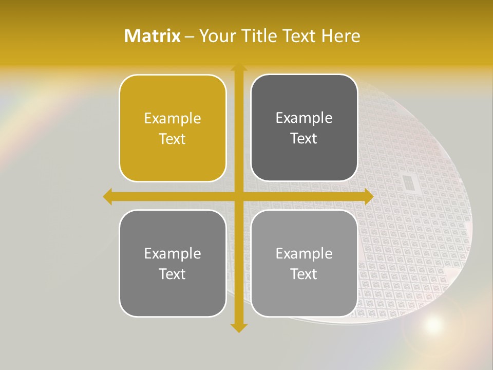 A Round Object With A Rainbow In The Background PowerPoint Template