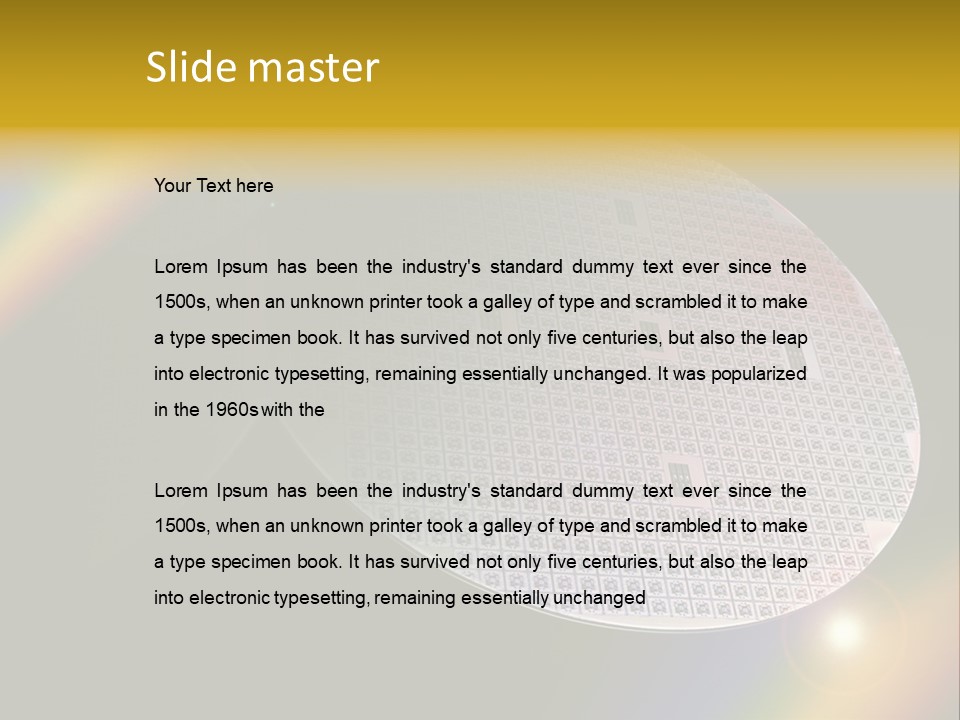 A Round Object With A Rainbow In The Background PowerPoint Template