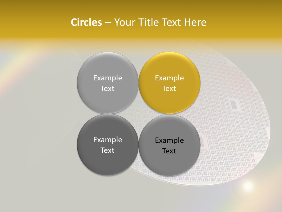 A Round Object With A Rainbow In The Background PowerPoint Template