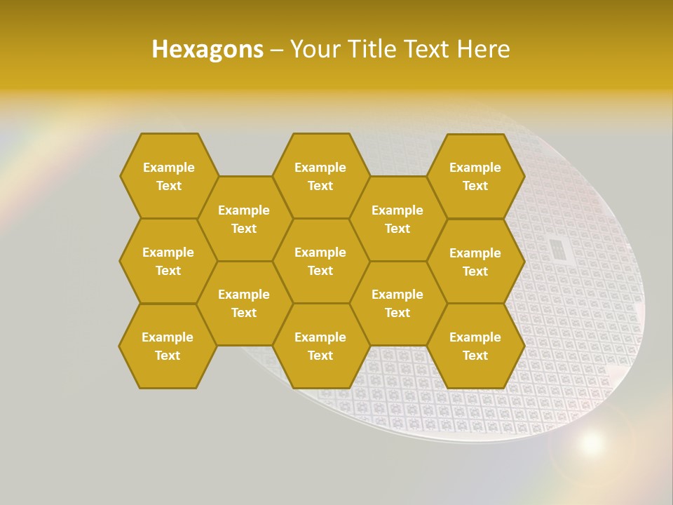 A Round Object With A Rainbow In The Background PowerPoint Template