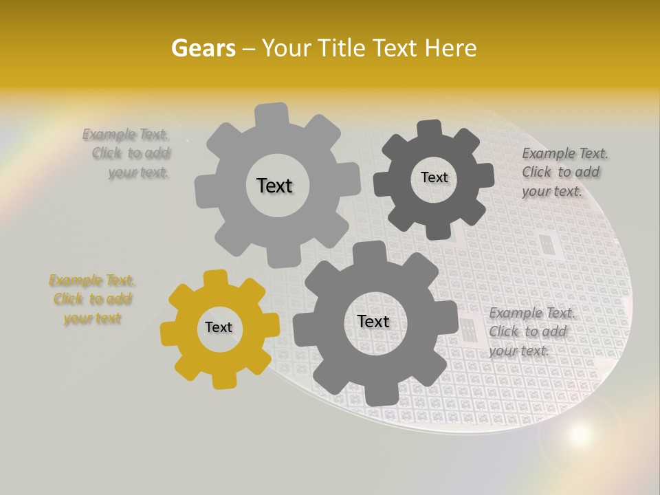 A Round Object With A Rainbow In The Background PowerPoint Template