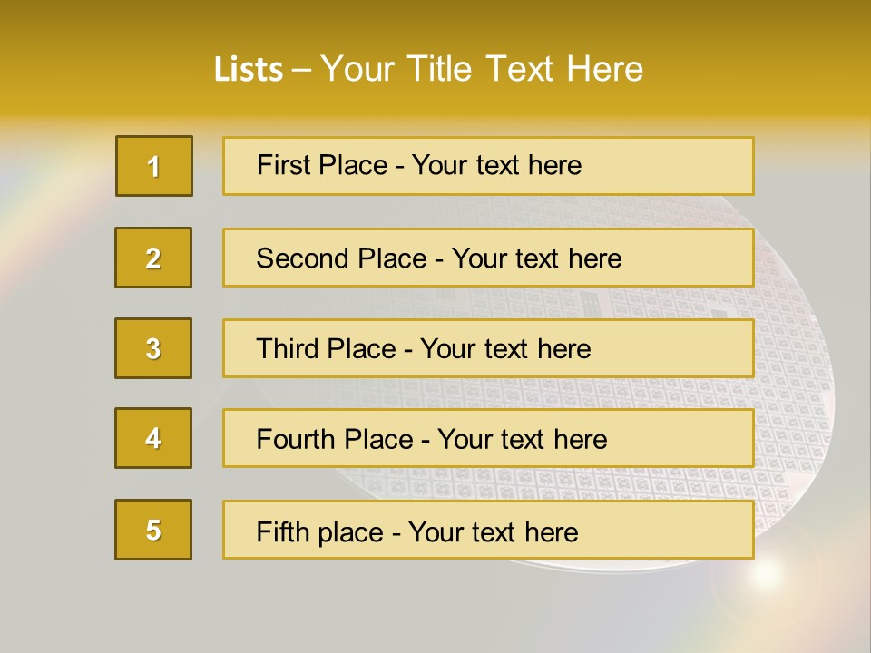 A Round Object With A Rainbow In The Background PowerPoint Template