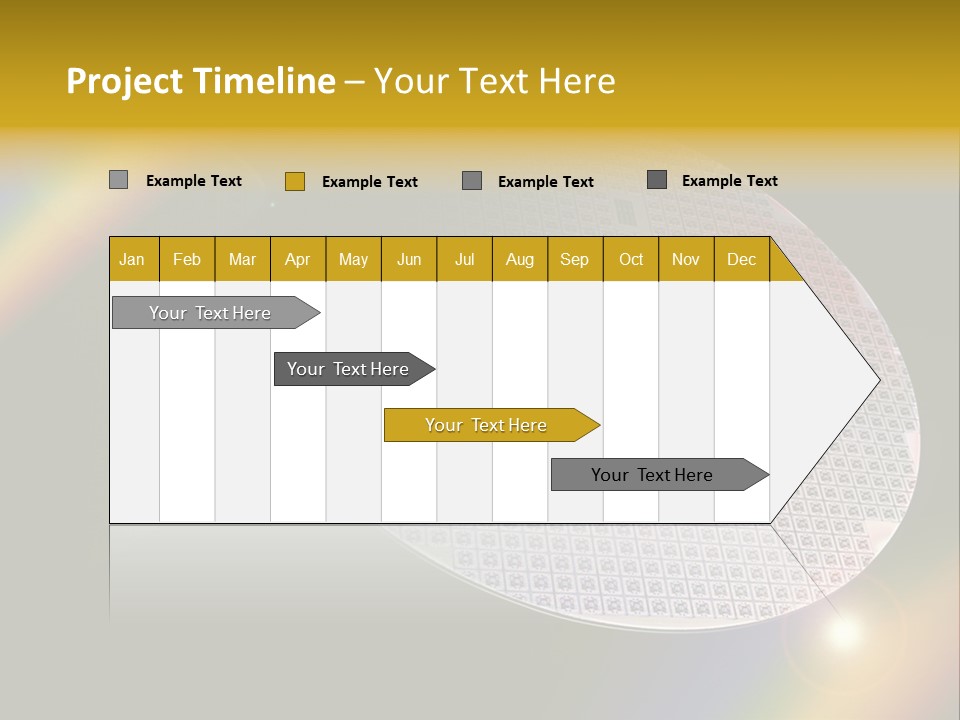 A Round Object With A Rainbow In The Background PowerPoint Template