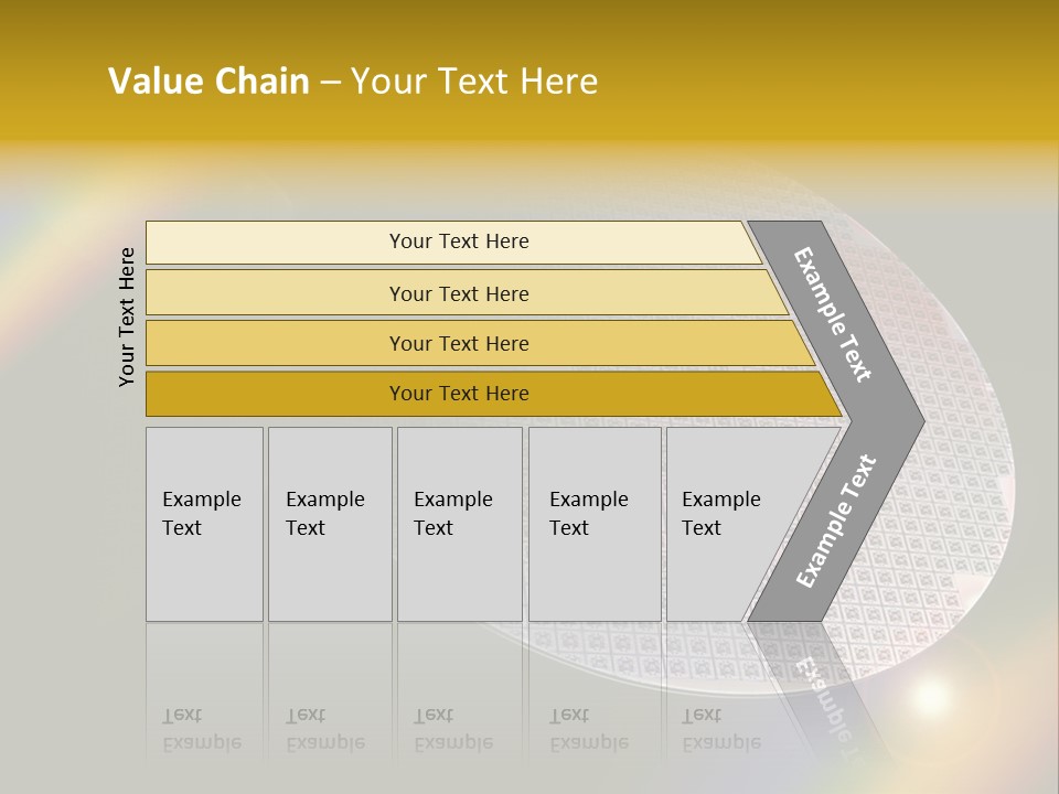 A Round Object With A Rainbow In The Background PowerPoint Template
