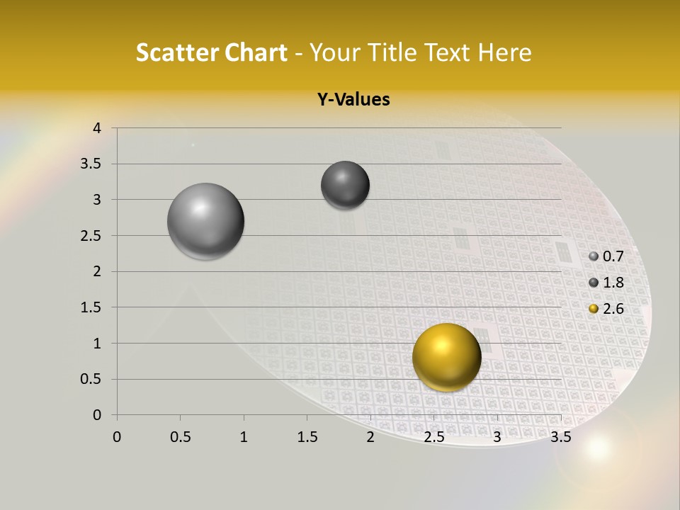 A Round Object With A Rainbow In The Background PowerPoint Template