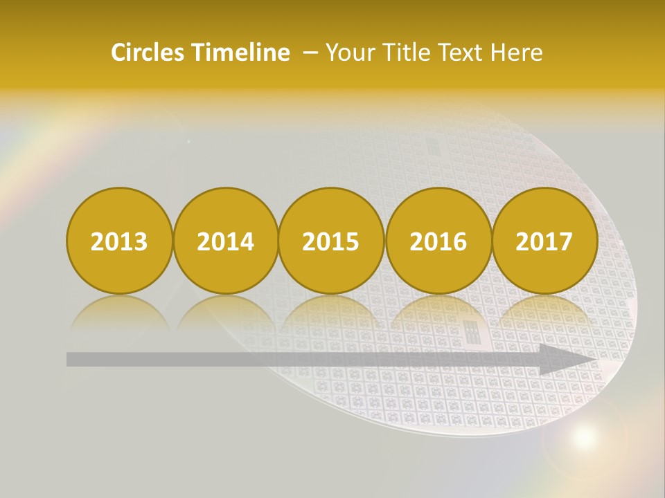 A Round Object With A Rainbow In The Background PowerPoint Template