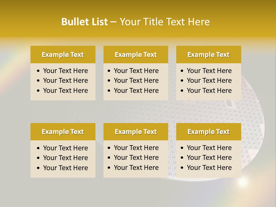 A Round Object With A Rainbow In The Background PowerPoint Template