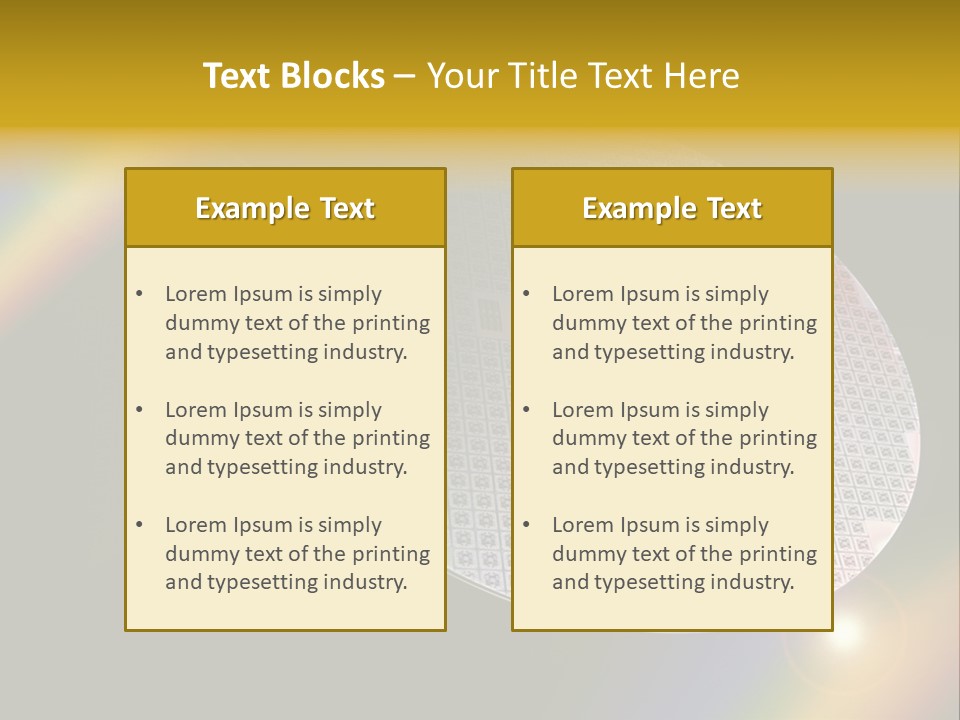 A Round Object With A Rainbow In The Background PowerPoint Template