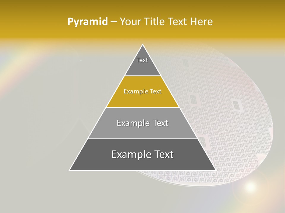 A Round Object With A Rainbow In The Background PowerPoint Template