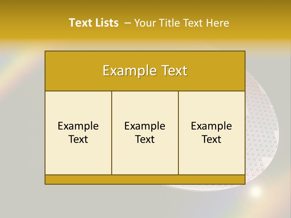 A Round Object With A Rainbow In The Background PowerPoint Template