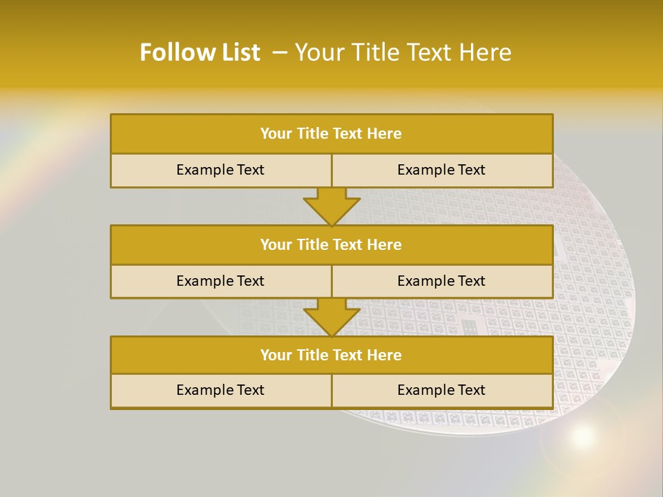 A Round Object With A Rainbow In The Background PowerPoint Template