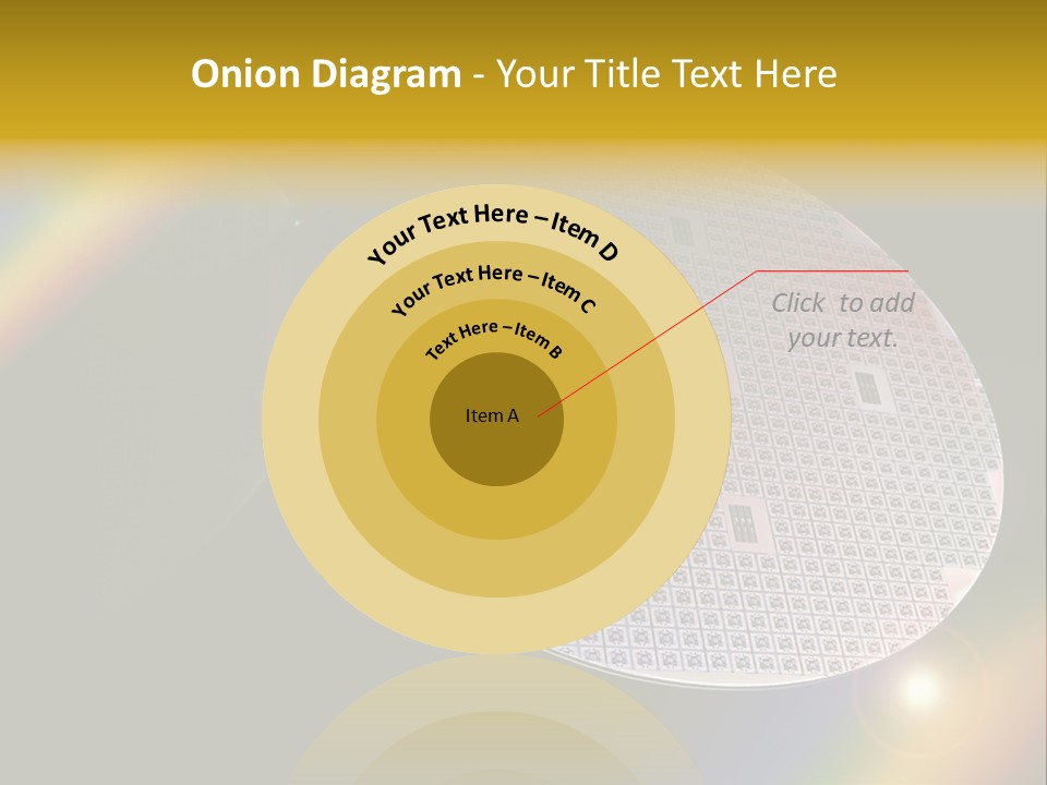 A Round Object With A Rainbow In The Background PowerPoint Template