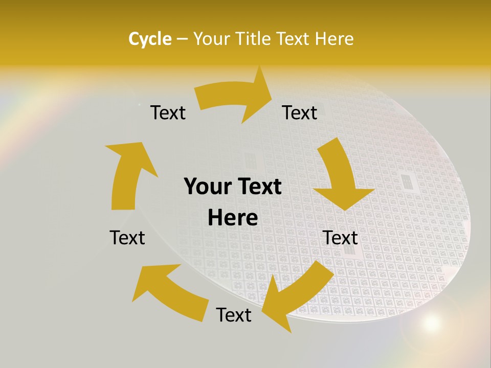 A Round Object With A Rainbow In The Background PowerPoint Template