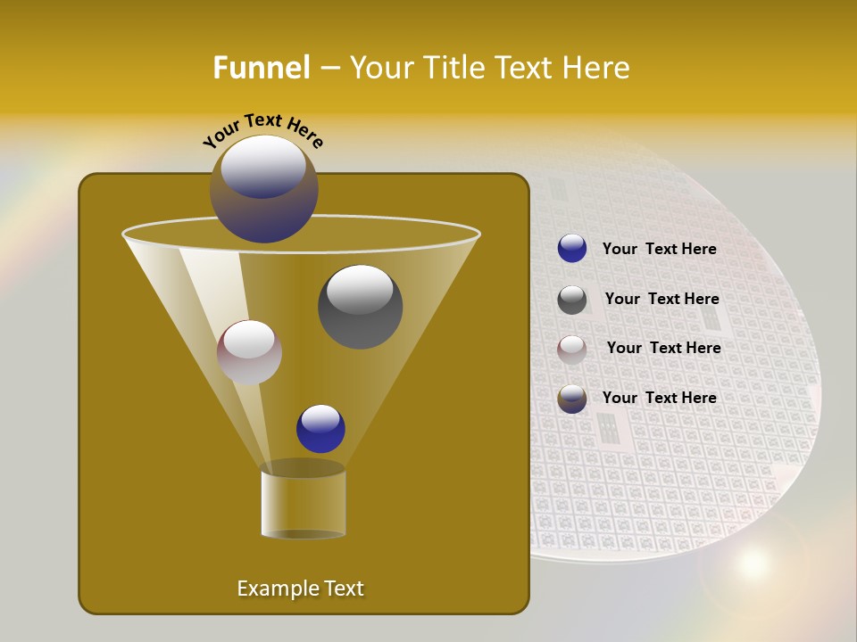 A Round Object With A Rainbow In The Background PowerPoint Template
