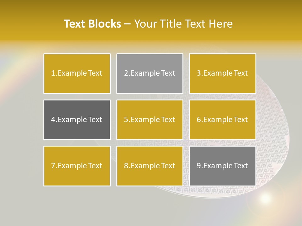 A Round Object With A Rainbow In The Background PowerPoint Template