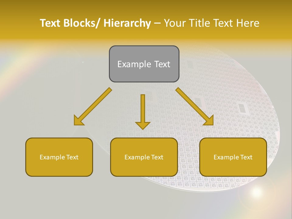A Round Object With A Rainbow In The Background PowerPoint Template