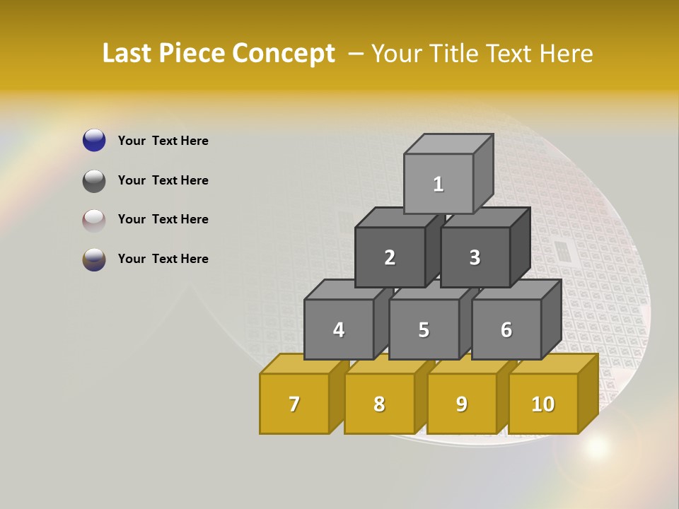 A Round Object With A Rainbow In The Background PowerPoint Template
