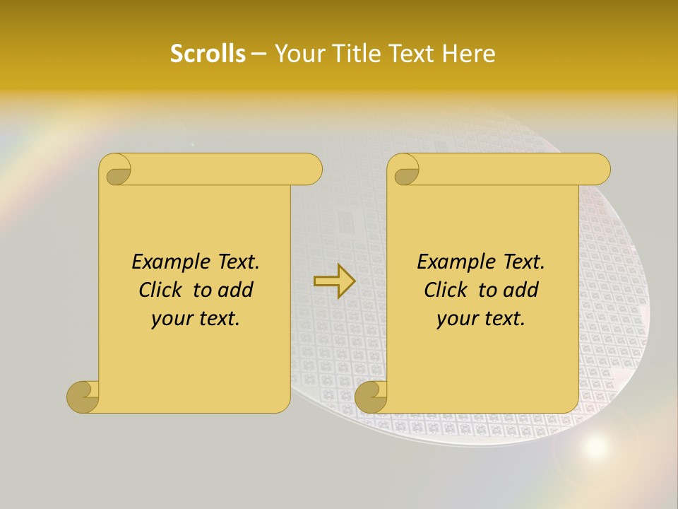 A Round Object With A Rainbow In The Background PowerPoint Template
