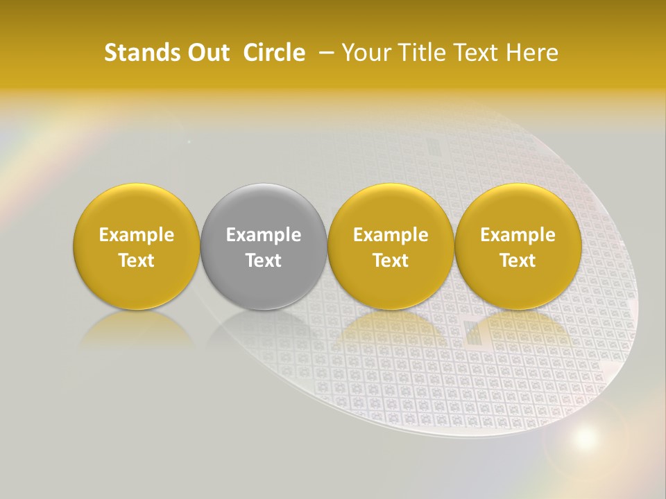 A Round Object With A Rainbow In The Background PowerPoint Template