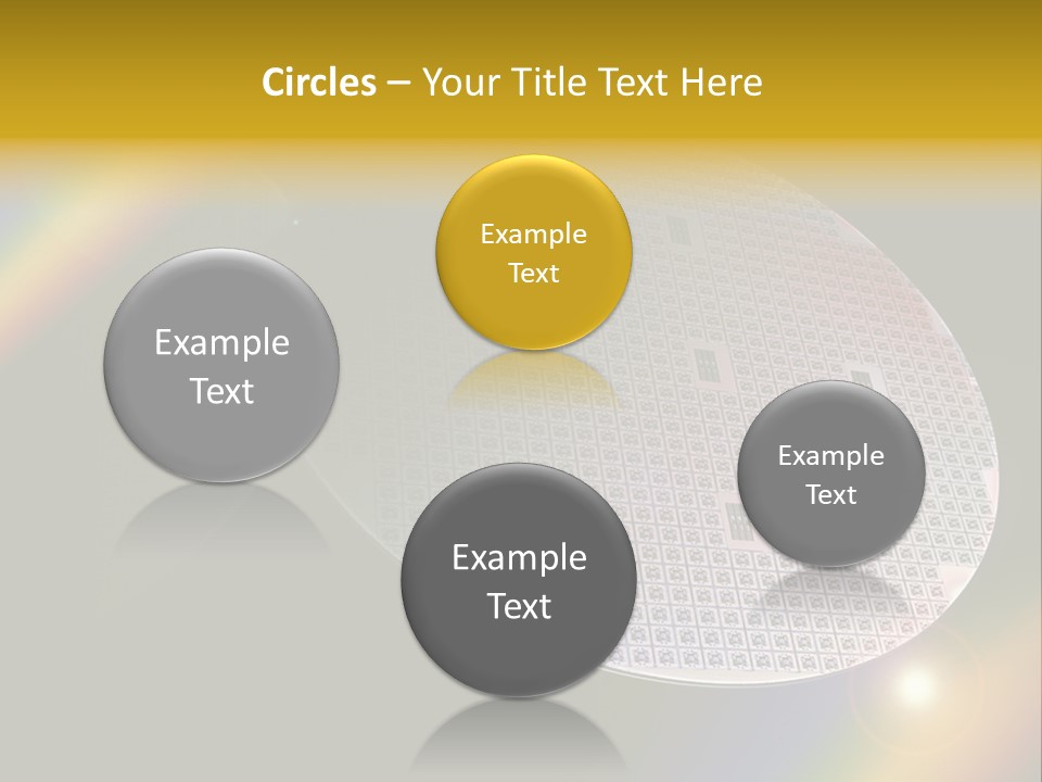 A Round Object With A Rainbow In The Background PowerPoint Template