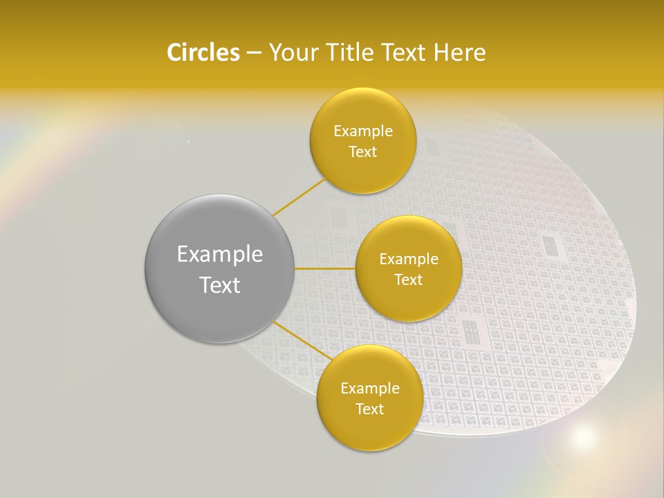 A Round Object With A Rainbow In The Background PowerPoint Template