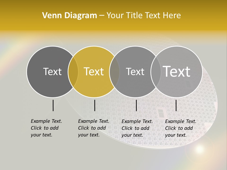 A Round Object With A Rainbow In The Background PowerPoint Template