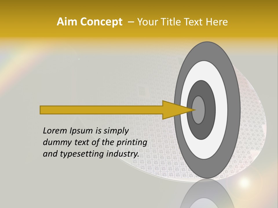 A Round Object With A Rainbow In The Background PowerPoint Template