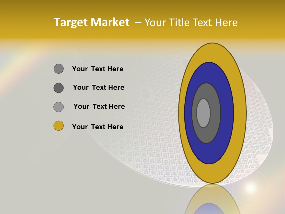 A Round Object With A Rainbow In The Background PowerPoint Template