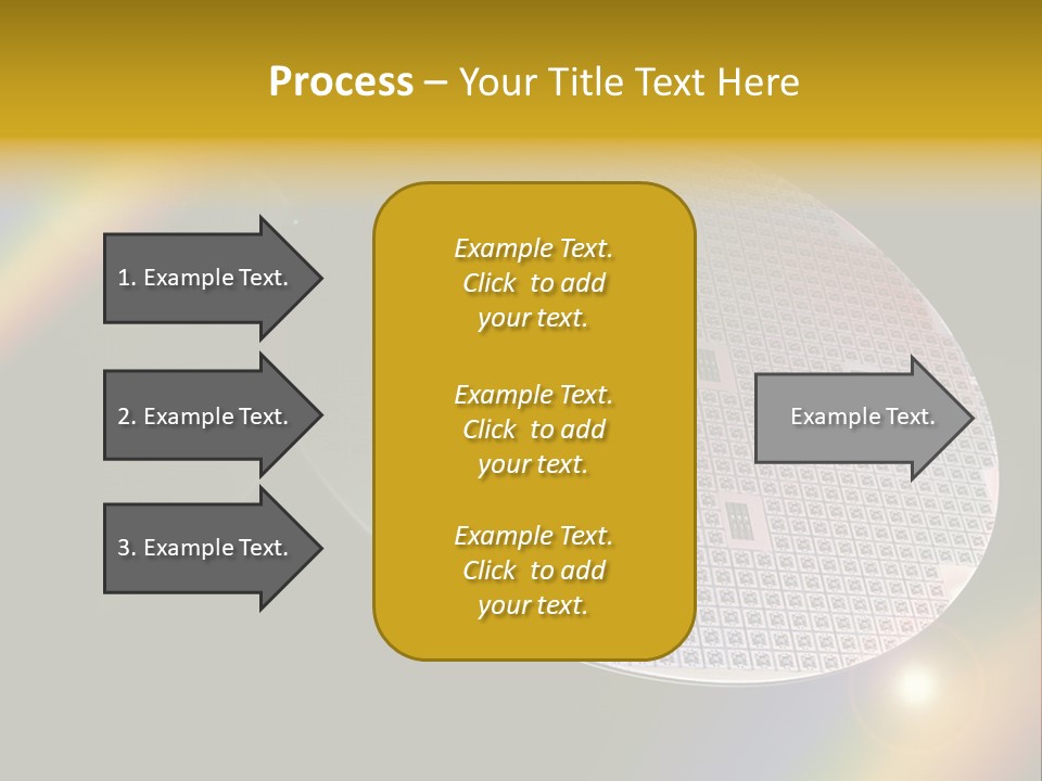 A Round Object With A Rainbow In The Background PowerPoint Template