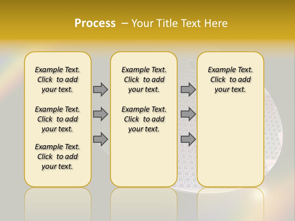 A Round Object With A Rainbow In The Background PowerPoint Template