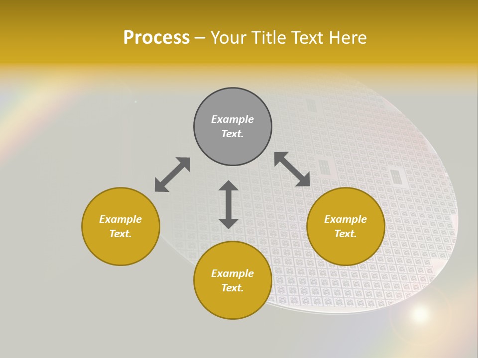 A Round Object With A Rainbow In The Background PowerPoint Template