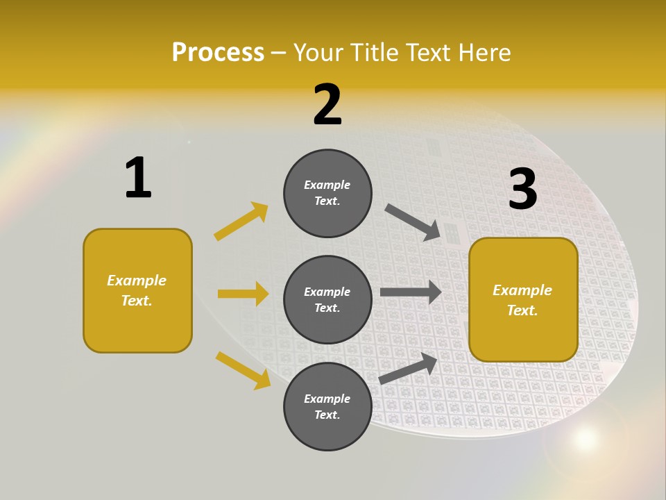 A Round Object With A Rainbow In The Background PowerPoint Template