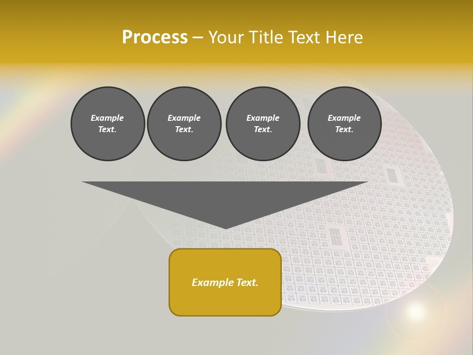 A Round Object With A Rainbow In The Background PowerPoint Template