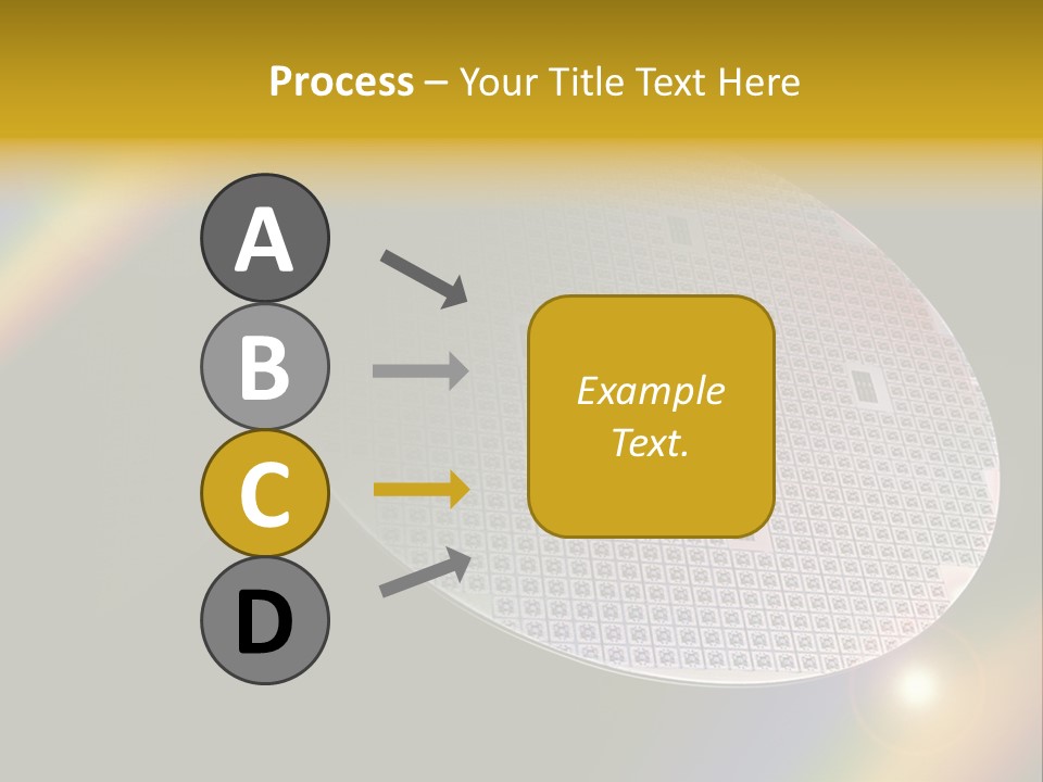 A Round Object With A Rainbow In The Background PowerPoint Template