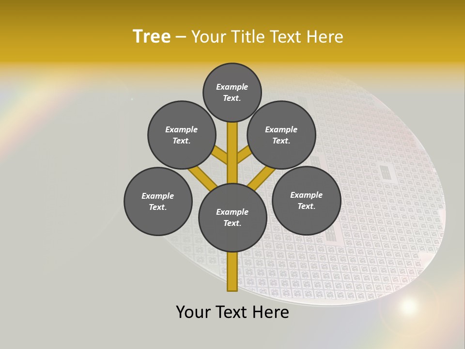 A Round Object With A Rainbow In The Background PowerPoint Template