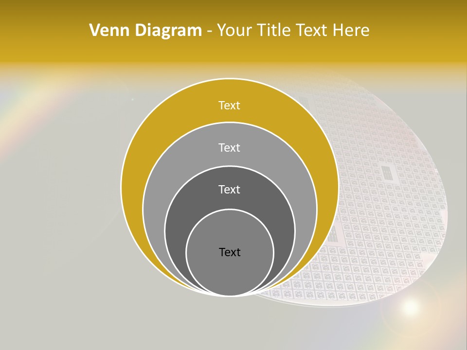 A Round Object With A Rainbow In The Background PowerPoint Template