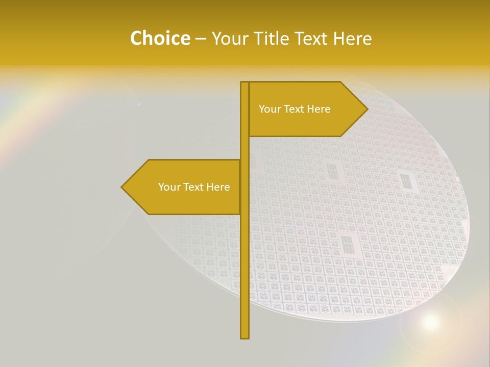 A Round Object With A Rainbow In The Background PowerPoint Template