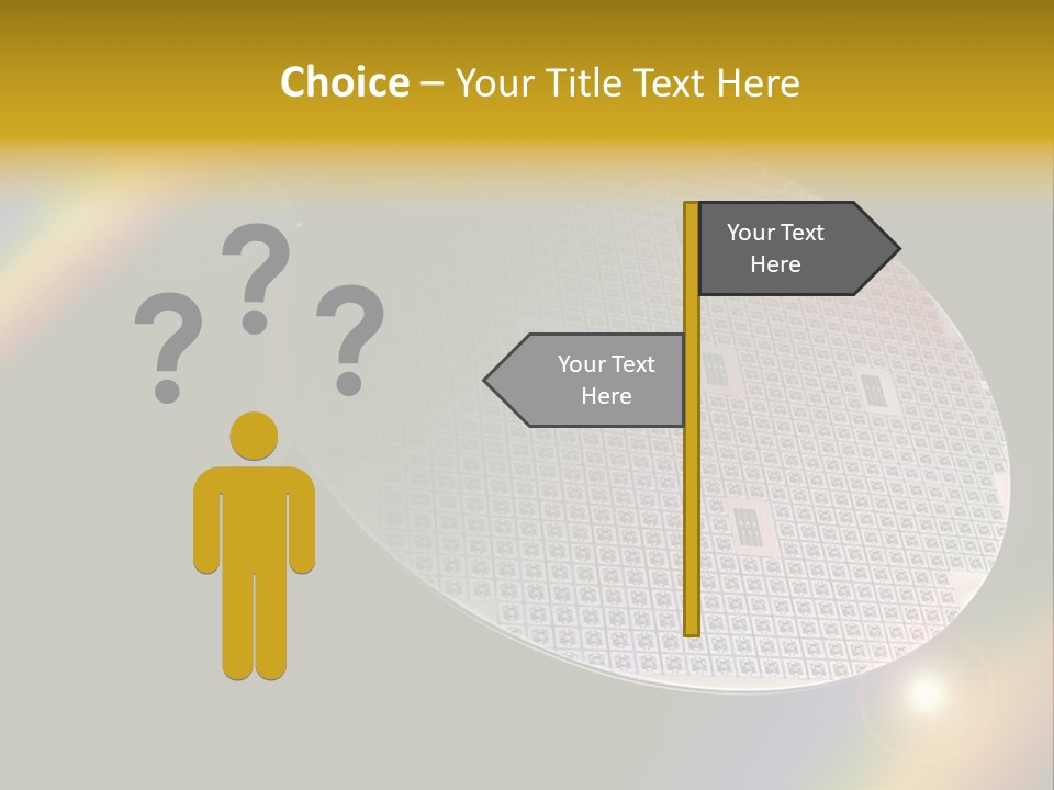 A Round Object With A Rainbow In The Background PowerPoint Template