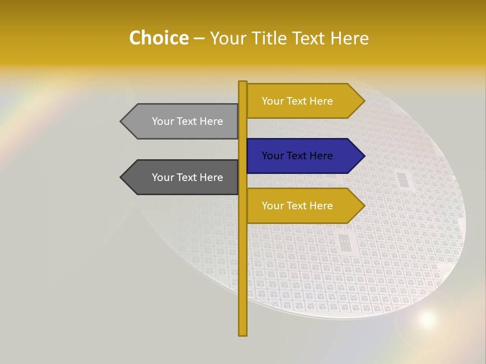 A Round Object With A Rainbow In The Background PowerPoint Template