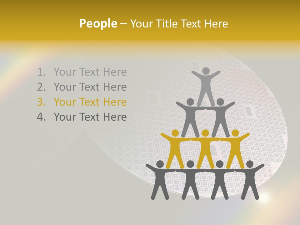 A Round Object With A Rainbow In The Background PowerPoint Template