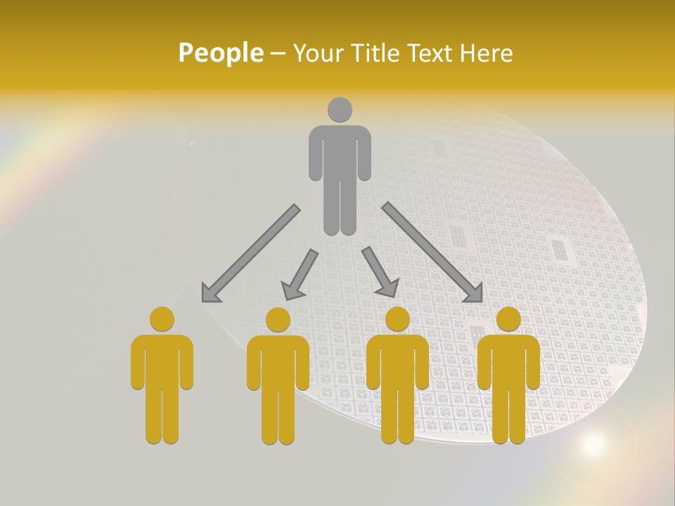 A Round Object With A Rainbow In The Background PowerPoint Template