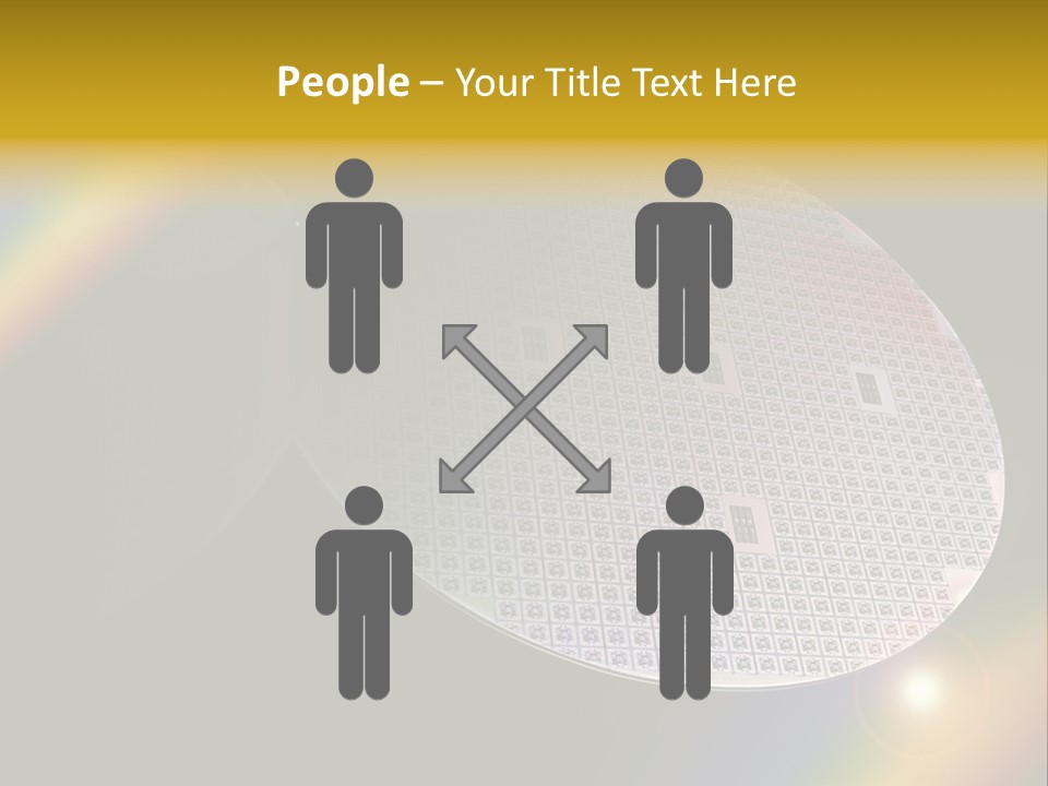 A Round Object With A Rainbow In The Background PowerPoint Template