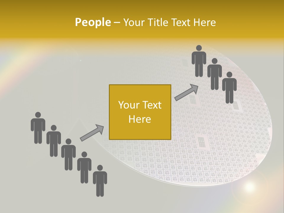 A Round Object With A Rainbow In The Background PowerPoint Template